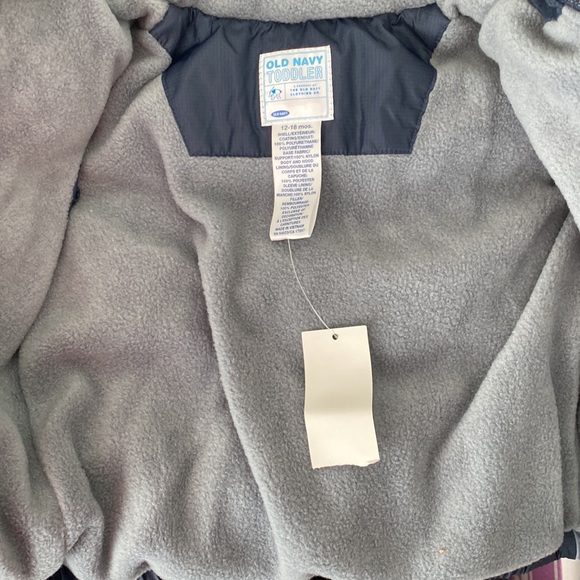 Old Navy Toddler Winter Jacket Navy with Gray details - Picture 4 of 4